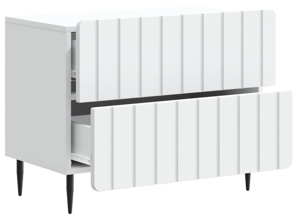 VidaXL Éjjeliszekrény fiókkal Fehér 62 x 34,5 x 49,5 cm Szerelt Fa