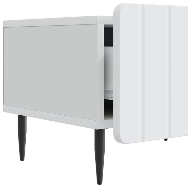 TV szekrény fiókkal Fehér 147 x 34,5 x 32 cm Szerelt Fa