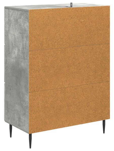 Fiókos szekrény Betonszürke 66 x 34,5 x 89,5 cm Szerelt Fa