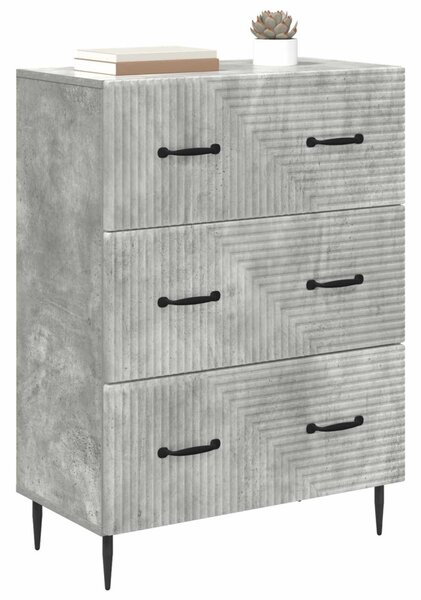 Fiókos szekrény Betonszürke 66 x 34,5 x 89,5 cm Szerelt Fa