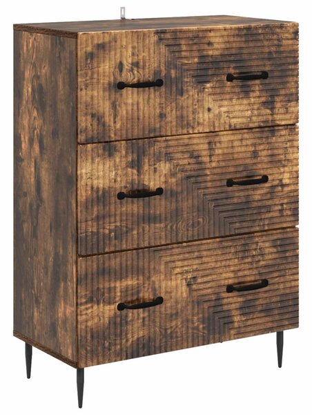 Fiókos szekrény Füstös Tölgy 66 x 34,5 x 89,5 cm Szerelt Fa