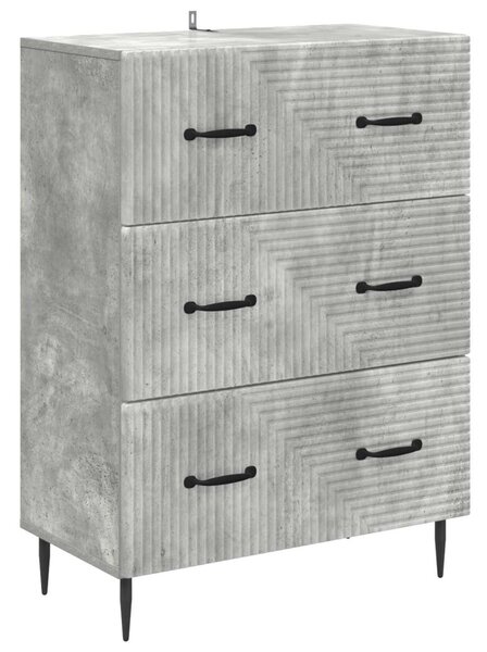 Fiókos szekrény Betonszürke 66 x 34,5 x 89,5 cm Szerelt Fa