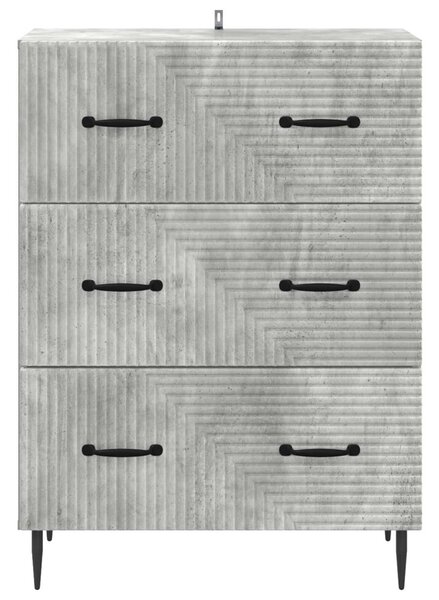 Fiókos szekrény Betonszürke 66 x 34,5 x 89,5 cm Szerelt Fa