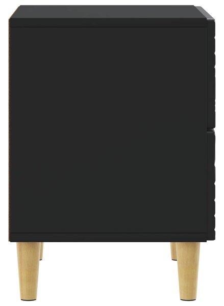 VidaXL Éjjeli asztal Fekete 43 x 34,5 x 48 cm Szerelt Fa