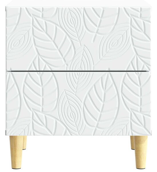 VidaXL Éjjeli asztal Fehér 43 x 34,5 x 48 cm Szerelt Fa