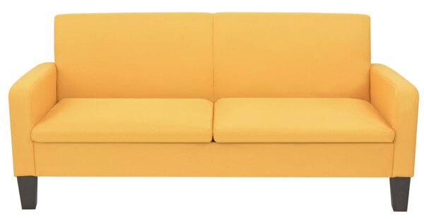 3-személyes sárga kanapé 180 x 65 x 76 cm