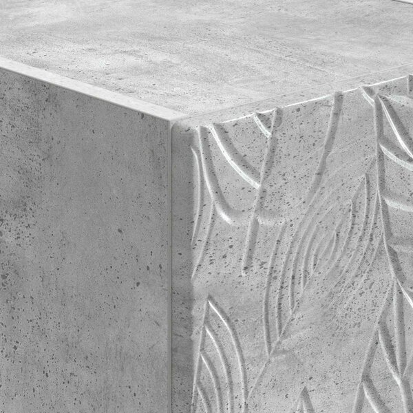 VidaXL Éjjeli asztal Betonszürke 43 x 39,5 x 66,5 cm Szerelt Fa