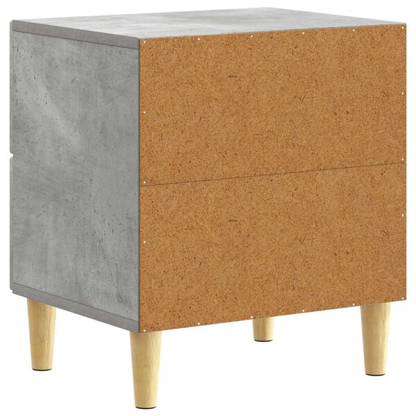 VidaXL Éjjeli asztal 2 pcs Betonszürke 43 x 34,5 x 48 cm Szerelt Fa