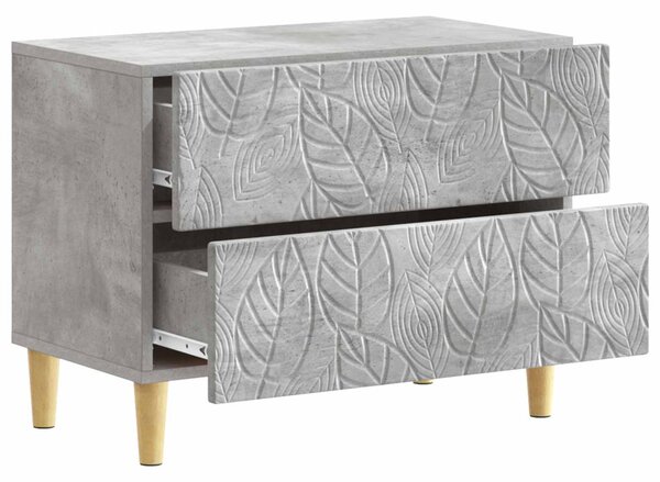 Éjjeli asztal Betonszürke 62 x 34,5 x 48 cm Szerelt Fa