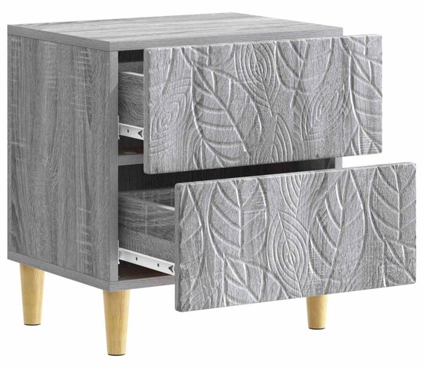 VidaXL Éjjeli asztal 2 pcs Szürke Sonoma 43 x 34,5 x 48 cm Szerelt Fa