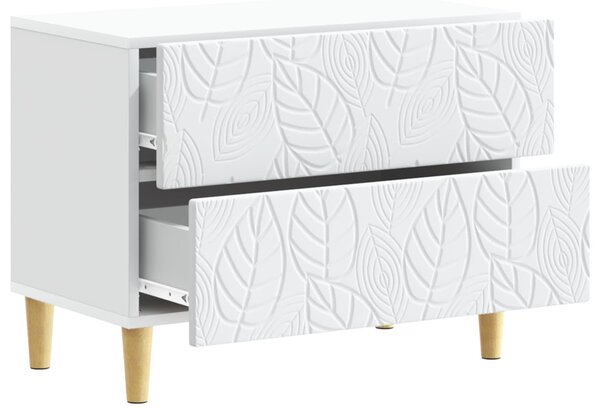 VidaXL Éjjeli asztal Fehér 62 x 34,5 x 48 cm Szerelt Fa
