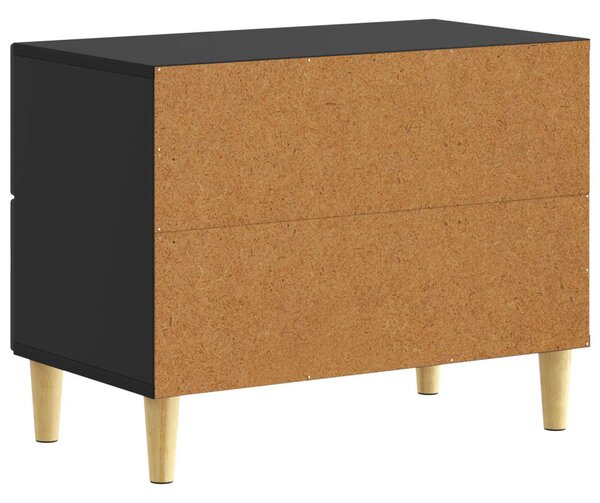 VidaXL Éjjeli asztal Fekete 62 x 34,5 x 48 cm Szerelt Fa
