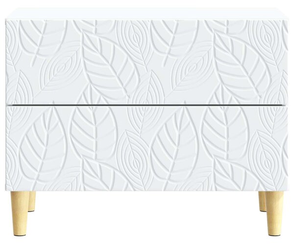 VidaXL Éjjeli asztal Fehér 62 x 34,5 x 48 cm Szerelt Fa