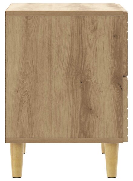 VidaXL Éjjeli asztal 2 pcs Kézműves Tölgy 43 x 34,5 x 48 cm Szerelt Fa