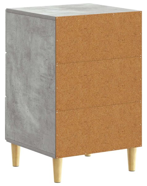 VidaXL Éjjeli asztal Betonszürke 43 x 39,5 x 66,5 cm Szerelt Fa