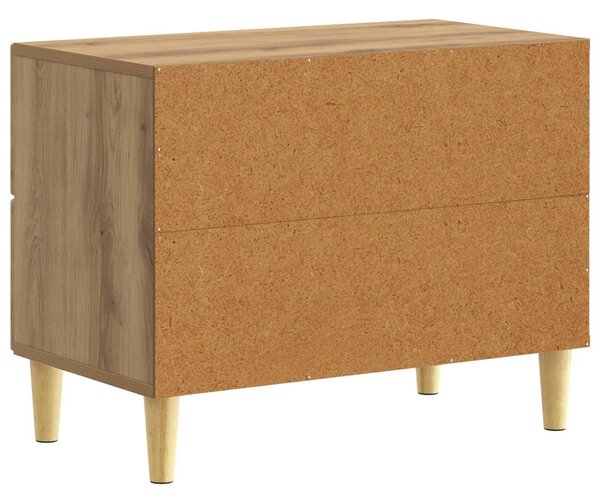 VidaXL Éjjeli asztal Kézműves Tölgy 62 x 34,5 x 48 cm Szerelt Fa