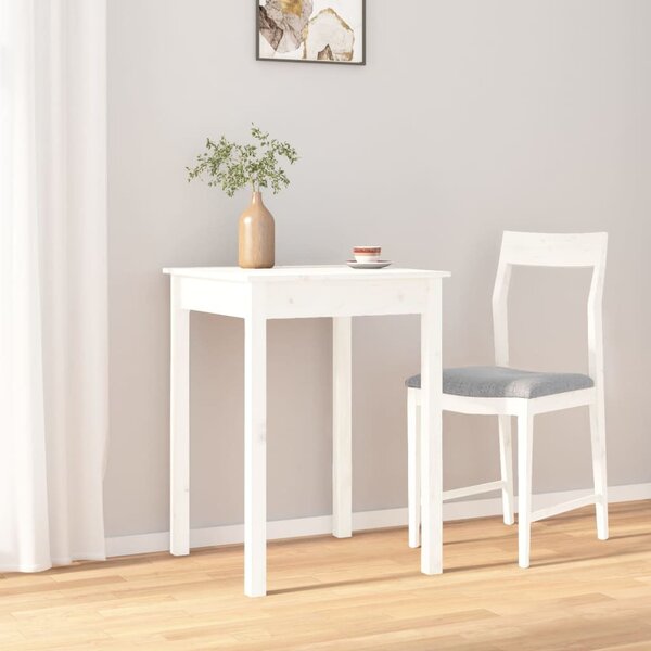 Fehér tömör fenyőfa ebédlőasztal 55 x 55 x 75 cm