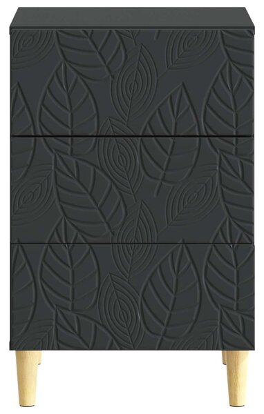 Éjjeli asztal Fekete 43 x 39,5 x 66,5 cm Szerelt Fa
