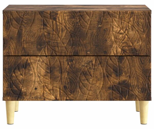 VidaXL Éjjeli asztal Füstös Tölgy 62 x 34,5 x 48 cm Szerelt Fa