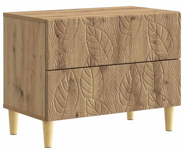 VidaXL Éjjeli asztal Kézműves Tölgy 62 x 34,5 x 48 cm Szerelt Fa