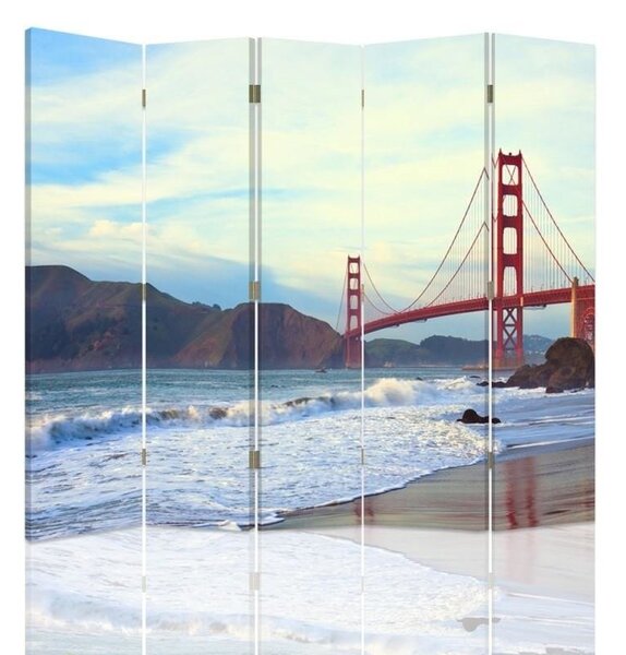 Paraván Golden Gate híd Méretek: 180 x 170 cm, Kivitelezés: Klasszikus paraván