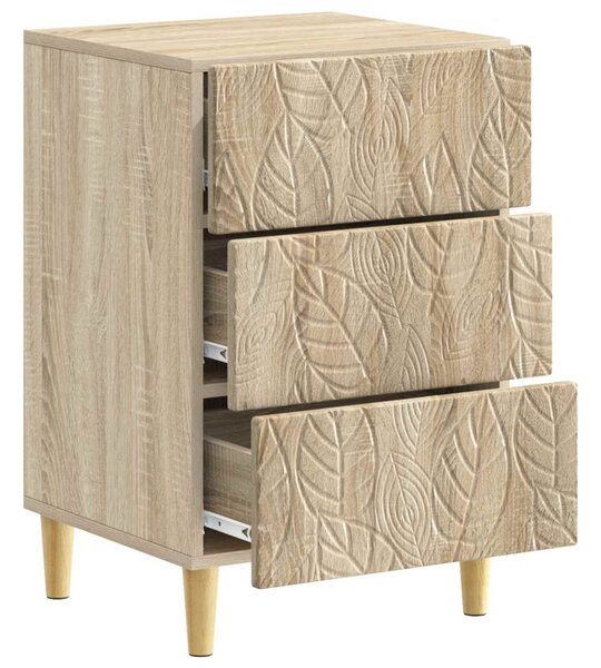 VidaXL Éjjeli asztal Sonoma Tölgy 43 x 39,5 x 66,5 cm Szerelt Fa