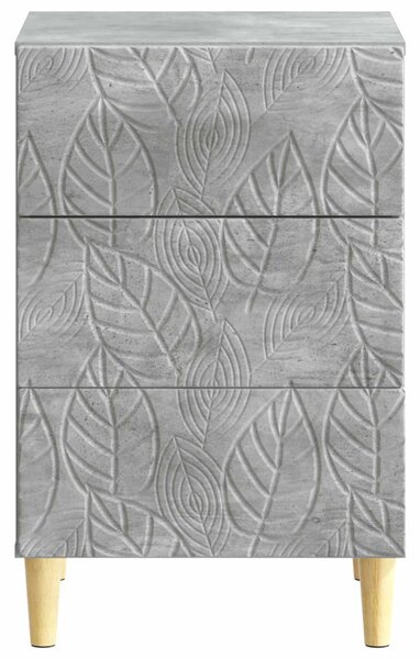 VidaXL Éjjeli asztal Betonszürke 43 x 39,5 x 66,5 cm Szerelt Fa