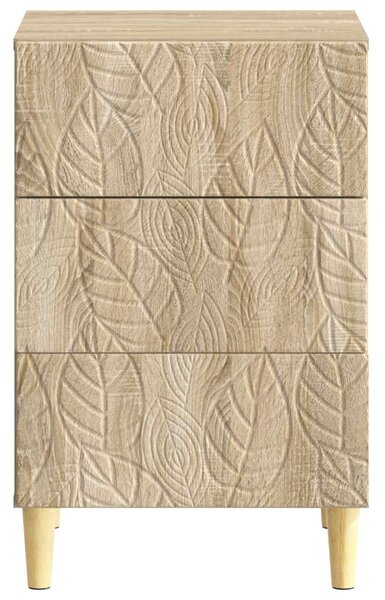 VidaXL Éjjeli asztal Sonoma Tölgy 43 x 39,5 x 66,5 cm Szerelt Fa
