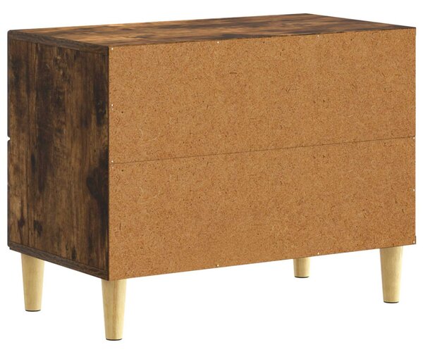 VidaXL Éjjeli asztal Füstös Tölgy 62 x 34,5 x 48 cm Szerelt Fa