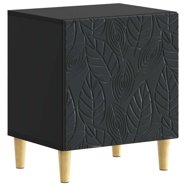 Éjjeli asztal 2 pcs Fekete 43 x 34,5 x 50 cm Szerelt Fa