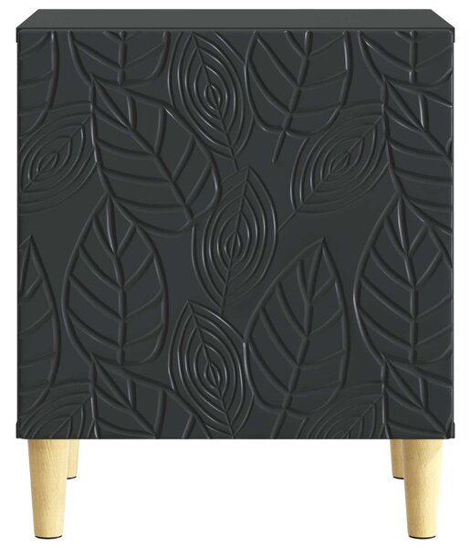 Éjjeli asztal 2 pcs Fekete 43 x 34,5 x 50 cm Szerelt Fa