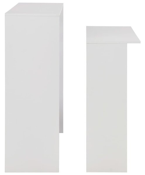 Fehér bárasztal 2 asztallappal 130 x 40 x 120 cm