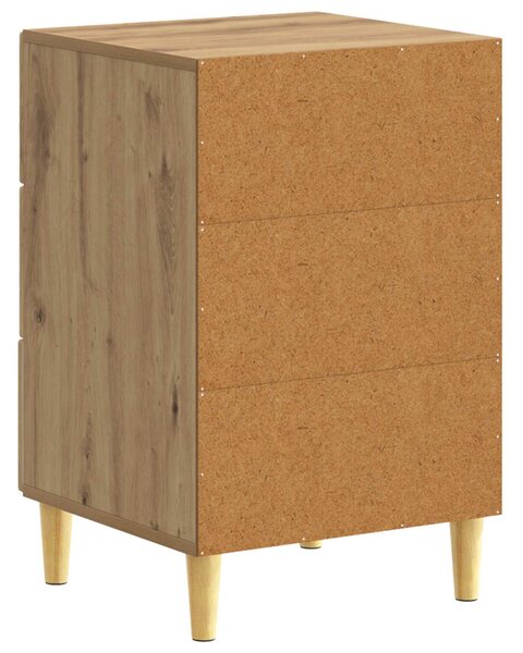 VidaXL Éjjeli asztal Kézműves Tölgy 43 x 39,5 x 66,5 cm Szerelt Fa