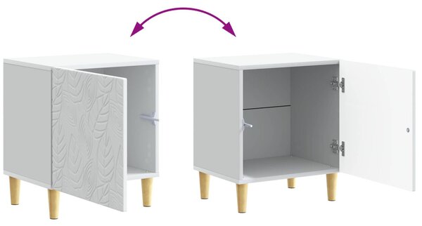 VidaXL Éjjeli asztal 2 pcs Fehér 43 x 34,5 x 50 cm Szerelt Fa