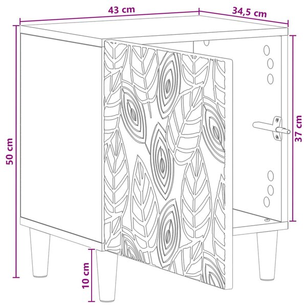 VidaXL Éjjeli asztal 2 pcs Betonszürke 43 x 34,5 x 50 cm Szerelt Fa