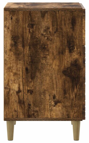 VidaXL Éjjeli asztal Füstös Tölgy 43 x 39,5 x 66,5 cm Szerelt Fa