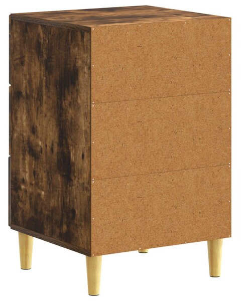 VidaXL Éjjeli asztal Füstös Tölgy 43 x 39,5 x 66,5 cm Szerelt Fa