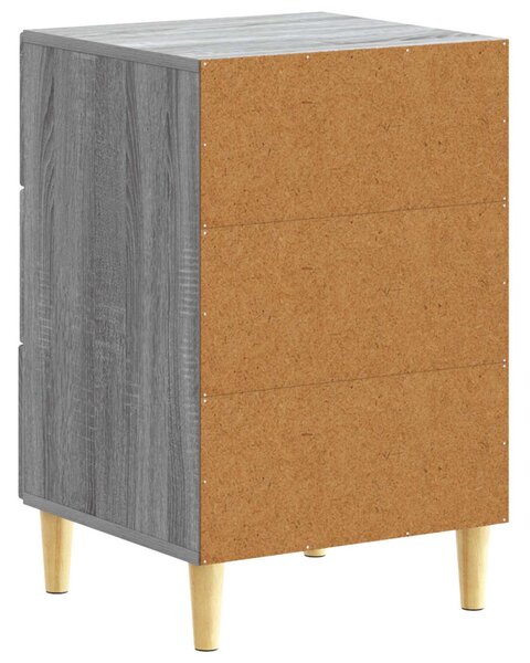 VidaXL Éjjeli asztal Szürke Sonoma 43 x 39,5 x 66,5 cm Szerelt Fa