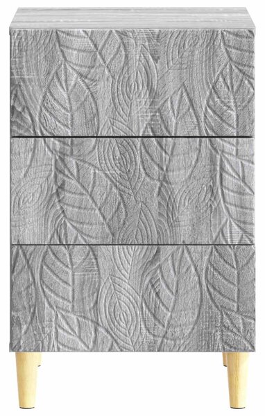 VidaXL Éjjeli asztal Szürke Sonoma 43 x 39,5 x 66,5 cm Szerelt Fa