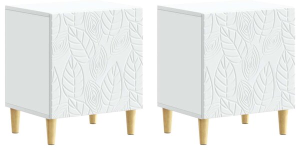 VidaXL Éjjeli asztal 2 pcs Fehér 43 x 34,5 x 50 cm Szerelt Fa
