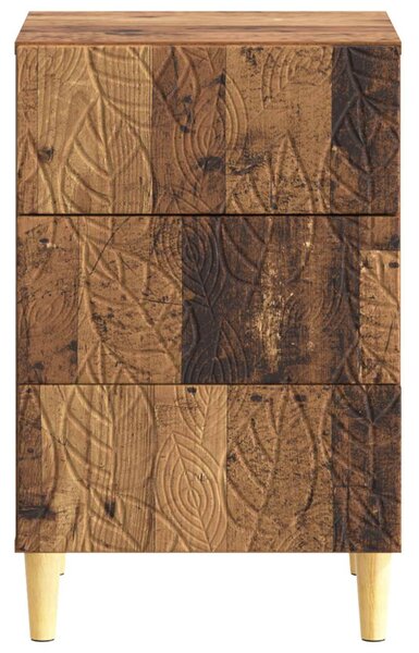 VidaXL Éjjeli asztal Antik Fa 43 x 39,5 x 66,5 cm Szerelt Fa