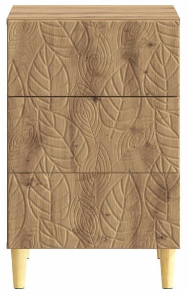 VidaXL Éjjeli asztal Kézműves Tölgy 43 x 39,5 x 66,5 cm Szerelt Fa