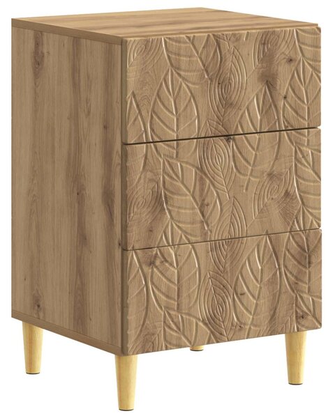 VidaXL Éjjeli asztal Kézműves Tölgy 43 x 39,5 x 66,5 cm Szerelt Fa