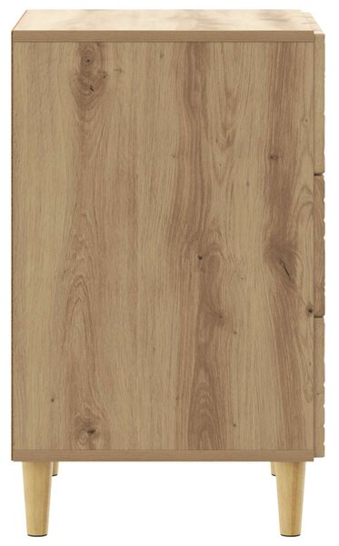 VidaXL Éjjeli asztal Kézműves Tölgy 43 x 39,5 x 66,5 cm Szerelt Fa