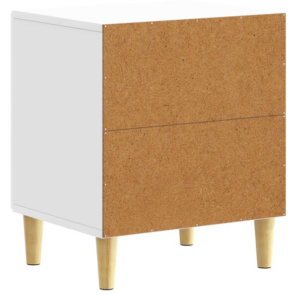 Éjjeli asztal 2 pcs Magasfényű Fehér 43 x 34,5 x 50 cm