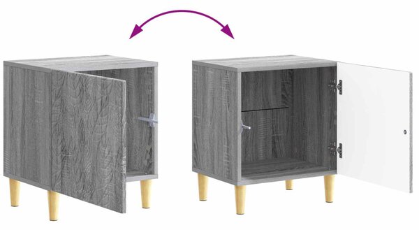 VidaXL Éjjeli asztal 2 pcs Szürke Sonoma 43 x 34,5 x 50 cm Szerelt Fa