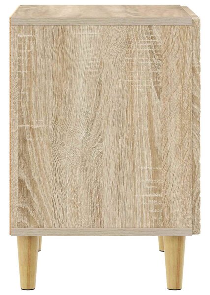 VidaXL Éjjeli asztal Sonoma Tölgy 43 x 34,5 x 50 cm Szerelt Fa
