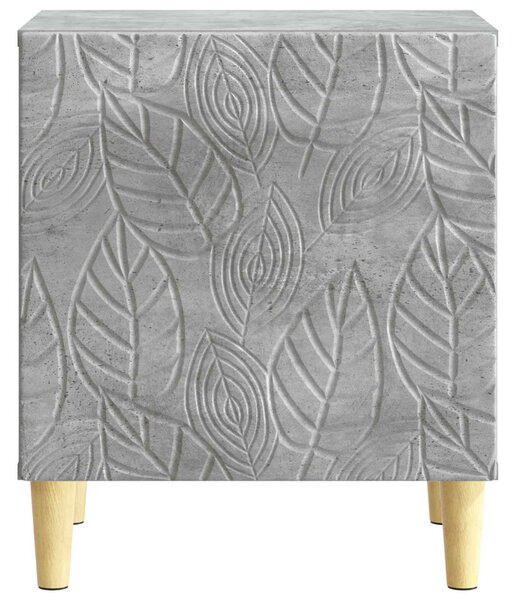 VidaXL Éjjeli asztal 2 pcs Betonszürke 43 x 34,5 x 50 cm Szerelt Fa