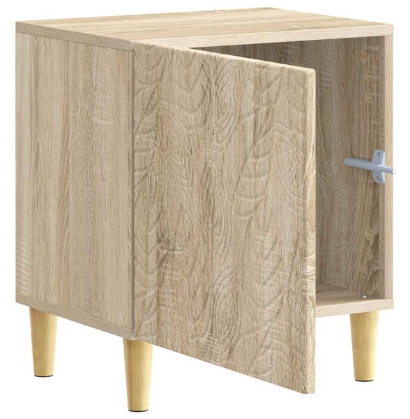 VidaXL Éjjeli asztal Sonoma Tölgy 43 x 34,5 x 50 cm Szerelt Fa