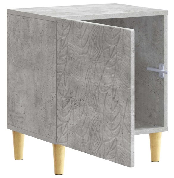 VidaXL Éjjeli asztal 2 pcs Betonszürke 43 x 34,5 x 50 cm Szerelt Fa